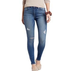 NWT KanCan High Rise Medium Destructed Skinny Jean Medium Wash Blue sz 27 x 29